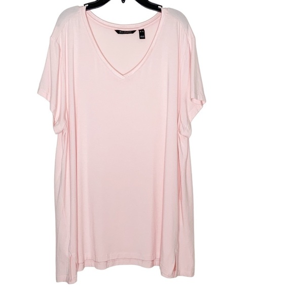 H by HALSTON pink long tee shirt. Size XL - Picture 2 of 7